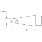 ראש לידית מלחם - METCAL SMTC-1185 - HOOF 2MM