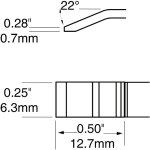 ראש לידית מלחם - METCAL PTTC-704 - BLADE 6.35MM