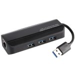 מפצל USB 3.0 אקטיבי עם 3 יציאות + יציאת RJ45