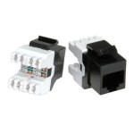 מחבר RJ45 8P8C - נקבה לנעיצה לפנל - CAT5E