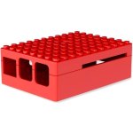 קופסת זיווד PI-BLOX אדומה עבור RASPBERRY PI 3