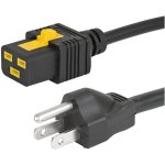 כבל חשמל יצוק עם נעילת 2M , IEC C19 ~ US PLUG - V-LOCK