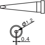 ראש למלחם - 1.2MM CHISEL