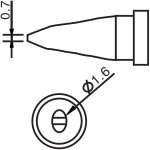 ראש למלחם - 1.6MM CHISEL