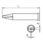 ראש למלחם - WELLER XT A - CHISEL 1.6MM