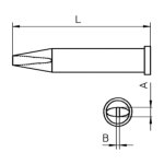 ראש למלחם - WELLER XT B - CHISEL 2.4MM