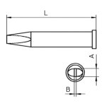 ראש למלחם - WELLER XT C - CHISEL 3.2MM