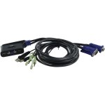 ממתג KVM לשני מחשבים - USB / VGA / AUDIO