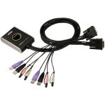 ממתג KVM לשני מחשבים - USB / DVI / AUDIO