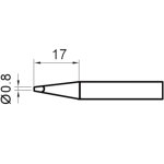 ראש למלחם - 0.8MM CHISEL