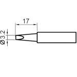 ראש למלחם - 3.2MM CHISEL