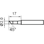 ראש למלחם - 2.0MM NARROW ANGLED CHISEL