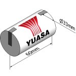 סוללה תעשייתית נטענת - YUASA 1DH4-0T - 1.2V 4AH
