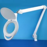 מנורת עבודה שולחנית עם זכוכית מגדלת - PRO LED - הגדלה X3