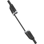 כבל בדיקה מבודד - 4MM PLUG ~ 4MM PLUG 1M - בידוד שחור