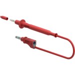 כבל בדיקה מבודד - PROBE TIP ~ 4MM PLUG 1M - בידוד אדום