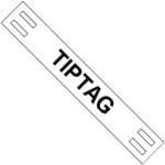 תוויות סימון לבנות לכבלים - TIPTAG - 65MM x 11MM