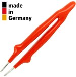 פינצטה מקצועית - 145MM - ROUND & STRONG - SERRATED TIPS