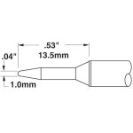 ראש לידית מלחם - METCAL CVC-7CN0010A - CONICAL 1.0MM