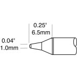 ראש לידית מלחם - METCAL CVC-7CN0010P - CONICAL 1.0MM