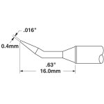 ראש לידית מלחם - METCAL CVC-7CN1604R - BENT 0.4MM