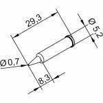 ראש לידית מלחם - ERSA 0102PDLF07 - PENCIL 0.7MM