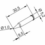 ראש לידית מלחם - ERSA 0102PDLF10 - PENCIL 1.0MM