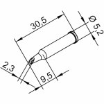 ראש לידית מלחם - ERSA 0102WDLF23 - SOLDER WELL 2.3MM