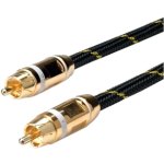 כבל ROLINE GOLD - 5M - WHITE RCA (M) - WHITE RCA (M) - AV