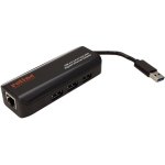 מפצל USB 3.0 אקטיבי עם 3 יציאות + יציאת GIGABIT