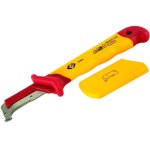 סכין מקצועי מבודד לחיתוך וגילוף כבלי חשמל - CK TOOLS T0990