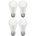 רביעיית נורות WARM WHITE LED 10W - הברגה E27 - עדשה חלבית