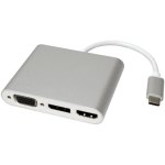 כבל מתאם - ROLINE USB3.1 TYPE C ~ VGA / HDMI / DP