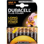 8 סוללות אלקליין - AAA 1.5V - DURACELL PLUS POWER ALKALINE