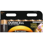 6 סוללות אלקליין - D 1.5V - DURACELL PLUS POWER ALKALINE