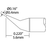 ראש לידית מלחם - METCAL UFT-7CN5504R - CONICAL 0.4MM