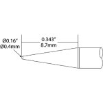 ראש לידית מלחם - METCAL UFT-7CN8004S - CONICAL 0.4MM