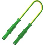 כבל בדיקה צהוב / ירוק - TENMA 72-14016 , 4MM PLUG , 2M