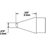 ראש לידית מלחם - METCAL HCV-9VG0020S - CHISEL 2.0MM