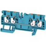 מחבר טרמינל בלוק לפס דין - 4WAY , 2.5MM² , 24A , 800V , BLUE