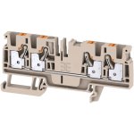 מחבר טרמינל בלוק לפס דין - 4WAY , 4MM² , 32A , 800V , GREY