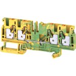 מחבר טרמינל בלוק לפס דין - 4WAY , 4MM² , 480A , 800V , YL/GN