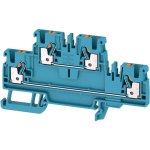 מחבר טרמינל בלוק לפס דין - 4WAY , 2.5MM² , 24A , 800V , BLUE