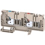 מחבר טרמינל בלוק לפס דין - 2WAY , 6MM² , 41A , 250V , GREY