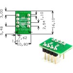 לוח מתאם לרכיבי SSOP-8 ~ DIP - SMD