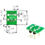 לוח מתאם לרכיבי SOP-4 ~ DIP - SMD