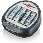 מטען מהיר + 4 סוללות ANSMANN ENERGY 4 SPEED - 2700MAH