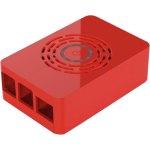 קופסת זיווד - RASPBERRY PI 4 PREMIUM POWER CASE - RED