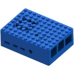 קופסת זיווד PI-BLOX כחולה עבור RASPBERRY PI 4