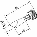 ראש לידית מלחם - ERSA 0102CDLF100C - CHISEL 10MM